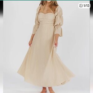 Elegant Cream Maxi Dress